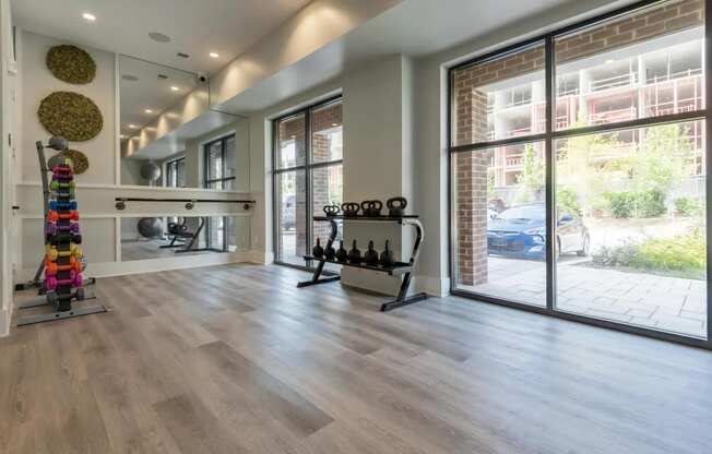 Yoga Studio with Exercise Equipment