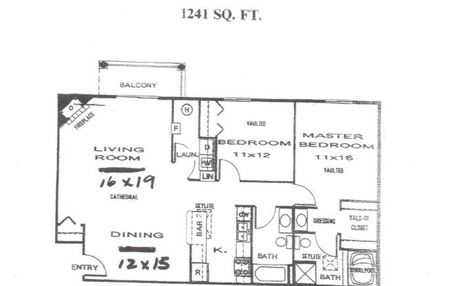 2 beds, 2 baths, 1,241 sqft, $1,499.99, Unit 2202-204