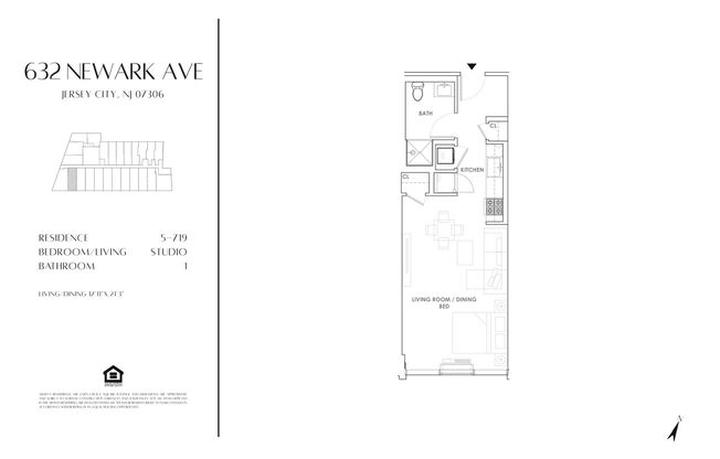 Studio, 1 bath, 528 sqft, $3,006, Unit 619