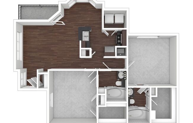 2 beds, 2 baths, 1,332 sqft, $1,895