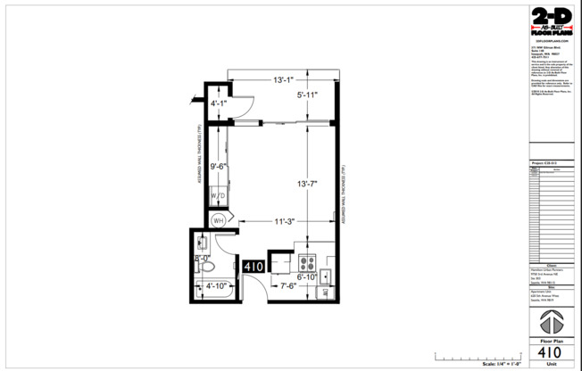 Studio, 1 bath, 450 sqft, $1,388, Unit 210