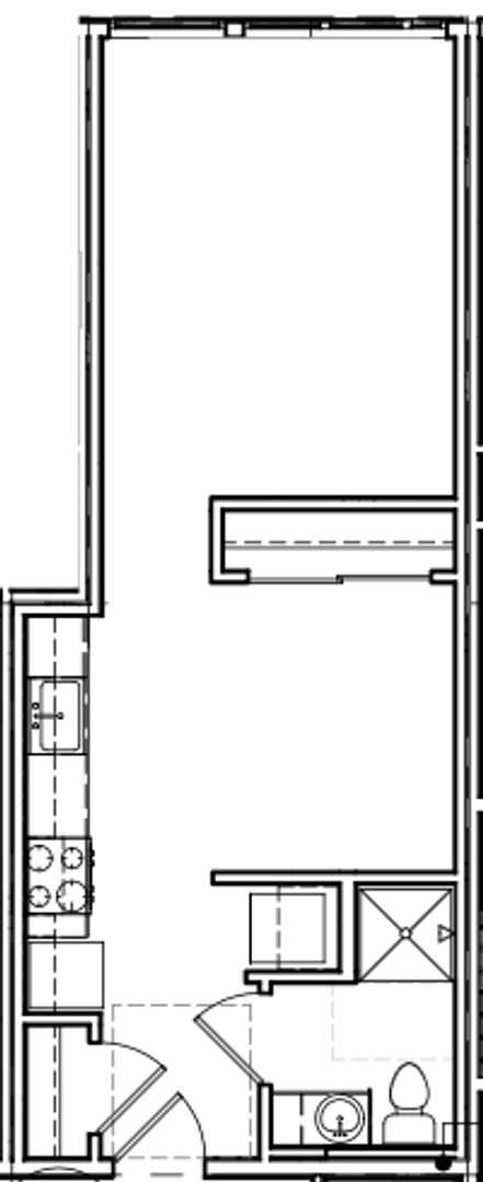 1 bed, 1 bath, 514 sqft, $1,495, Unit 105