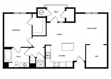 1 bed, 1 bath, 947 sqft, $2,475