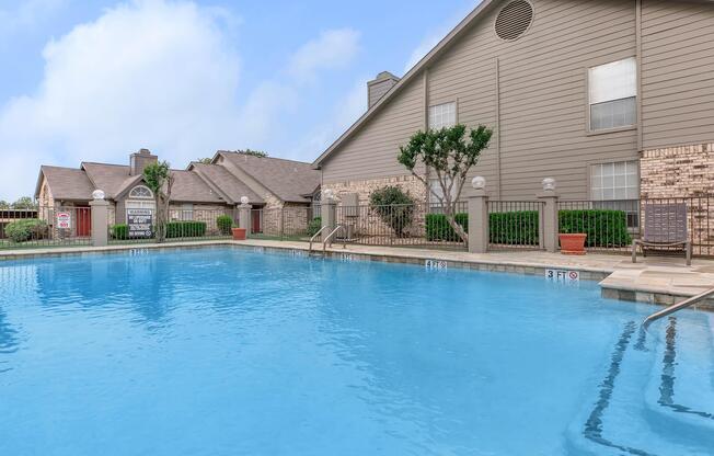 a small house in a pool of water