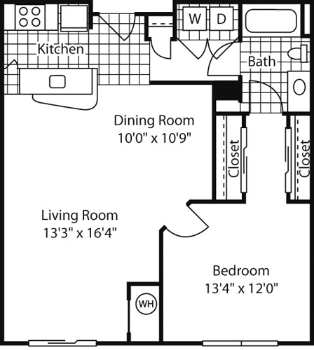 1 bed, 1 bath, 832 sqft, $1,965, Unit 1145