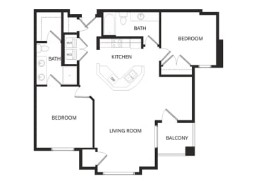 2 beds, 2 baths, 1,140 sqft, $1,915