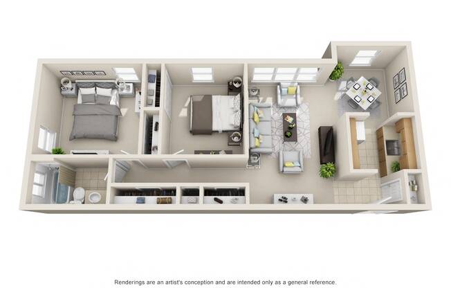 2 beds, 1 bath, $1,249