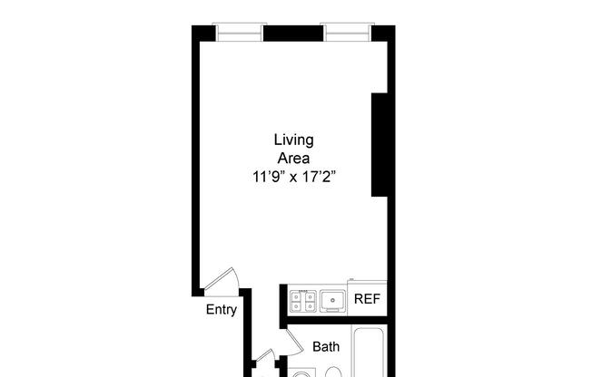 Studio, 1 bath, 300 sqft, $2,500, Unit 4D