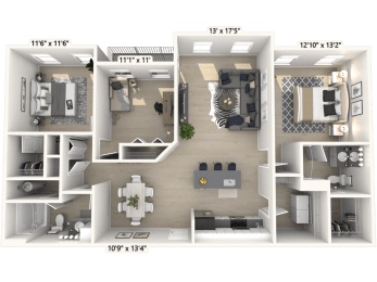 3 beds, 2 baths, 1,349 sqft, $2,073