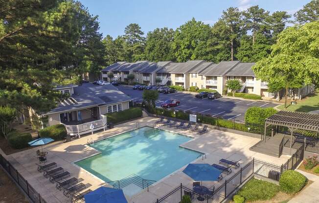 Swimming pool area1 at Harvard Place Apartment Homes by ICER, Lithonia, 30058