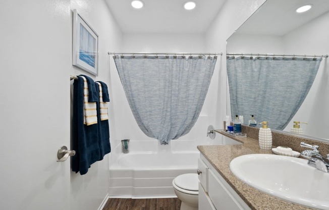 a bathroom with a shower and a sink and a toilet