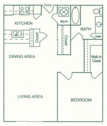 1 bed, 1 bath, 786 sqft, $999