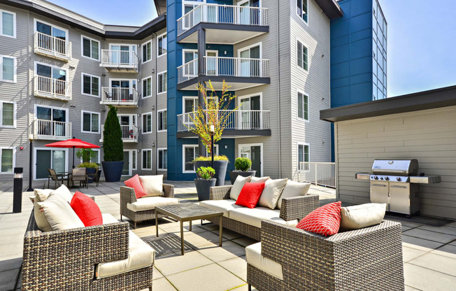 grilling area at Harrington Square, Washington