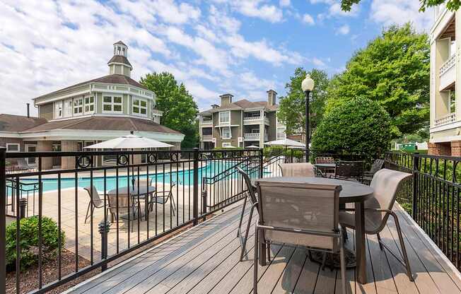 Poolside Dining Tables at The Apartments at Tamar Meadow, Columbia, MD