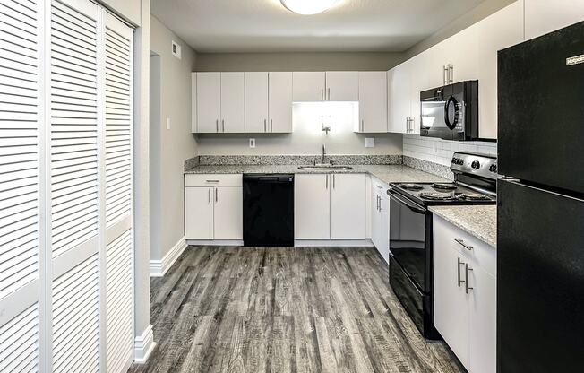 Beautiful newly-renovated one, two and three bedroom apartment townhomes with high-end finishes at Highpoint Apartments in Omaha, NE