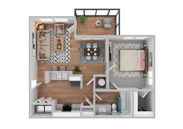 1 bed, 1 bath, 760 sqft, $1,029