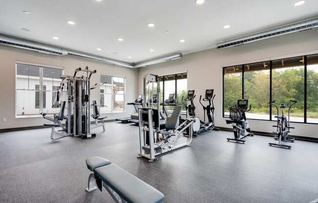 Large Gym with Weight Training Equipment