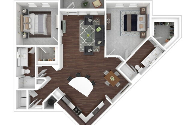 2 beds, 2 baths, 1,212 sqft, $2,345