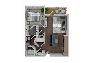 1 bed, 1 bath, 668 sqft, $1,510