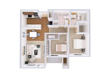 2 beds, 2 baths, 1,100 sqft, $1,891