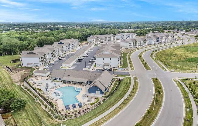 Aerial View Of The Element Apartment Community