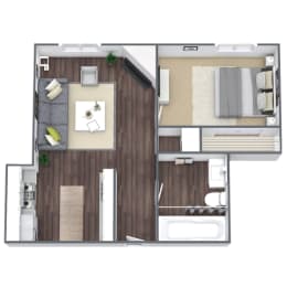 1 bed, 1 bath, 450 sqft, $1,234