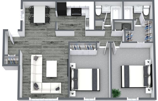 2 beds, 2 baths, 1,064 sqft, $1,079, Unit 33_3321C