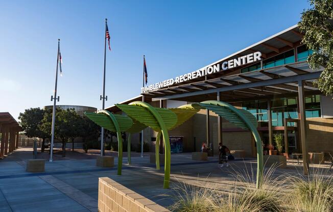 Active spaces and community programming at Tumbleweed Recreation Center—from fitness to events, all close to Modera Chandler.