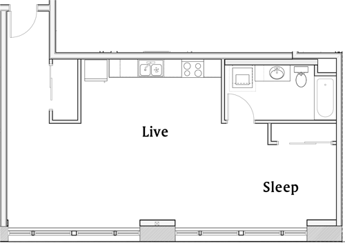 Studio, 1 bath, 724 sqft, $2,258