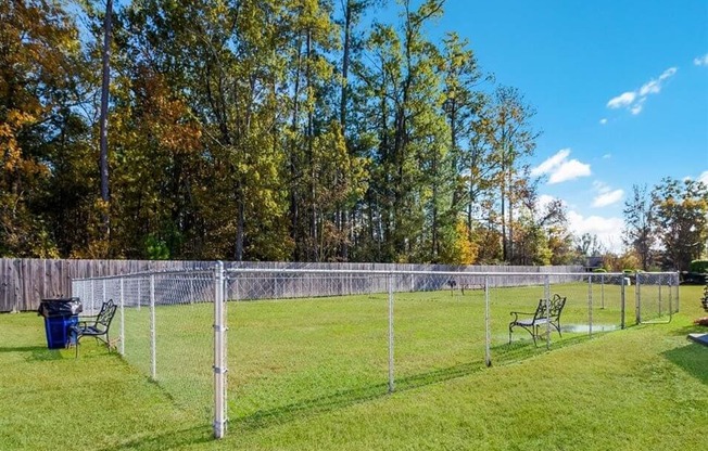 fenced in dog park at Fayetteville apartments