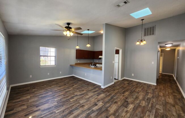 Updated 2 bedroom duplex with all wood floors available for rent right away for $1325 per month