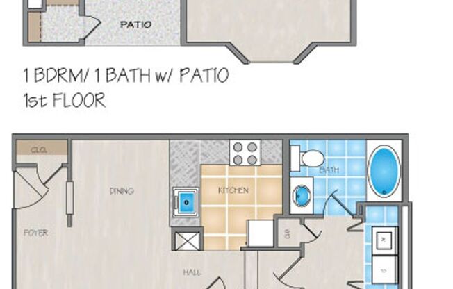 1 bed, 1 bath, 851 sqft, $1,315, Unit 162