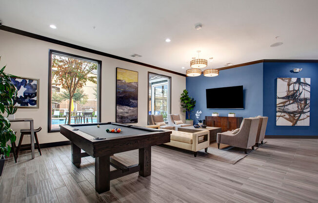 Community Game Room | 2 Bedroom Apartments In Sacramento | Broadleaf Apartments