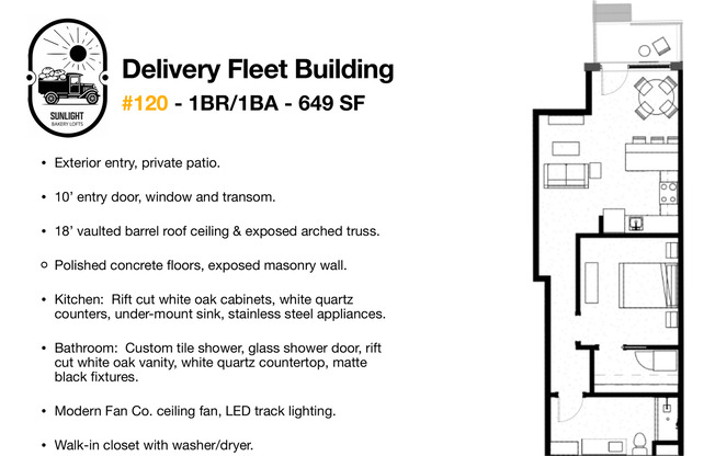 1 bed, 1 bath, 526 sqft, $1,245, Unit 120