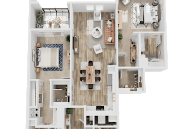 2 beds, 2.5 baths, 1,219 sqft, $3,295