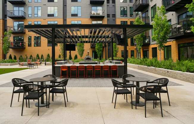 Outdoor Kitchen at The Hill Apartments, Minnesota