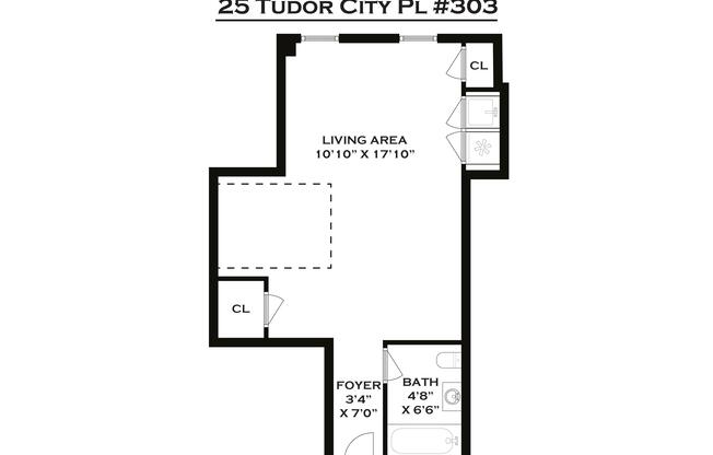 Studio, 1 bath, $2,700, Unit 303