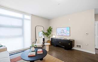 Spacious Living Room at L Seven Apartments in San Francisco, CA 94103