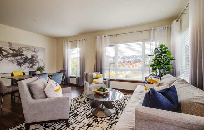 Living and Dining Room at Discovery West, Issaquah, Washington