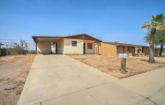 2 Bedroom + 1 Bathroom + 1 Car Carport + 863 SF + Desert Views in Casa Grande