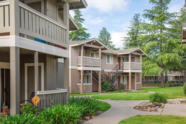 Walking Path at Aspen Park Apartments, Sacramento, CA, 95823