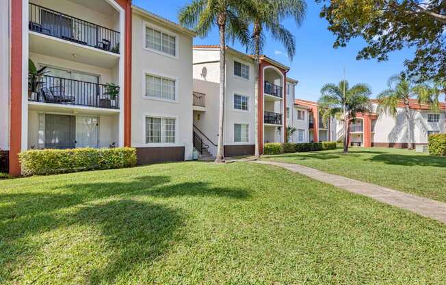 3 story buildings with plenty of walkways