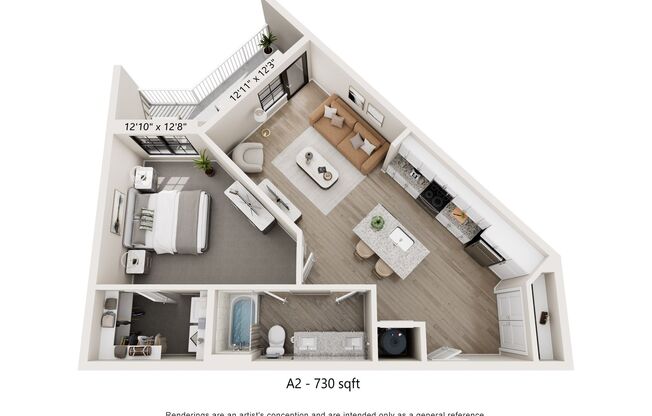 1 bed, 1 bath, 730 sqft, $1,795, Unit 5808218