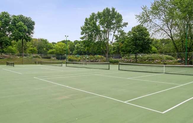 Full Sized Tennis Court at ReNew at Neill Lake, Eden Prairie