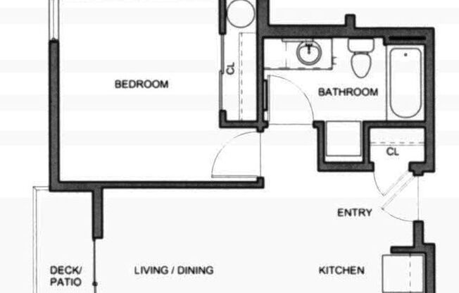 1 bed, 1 bath, 525 sqft, $1,360, Unit 3-219