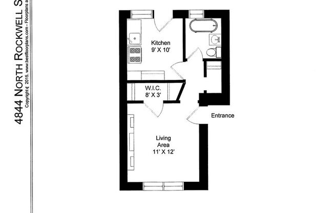 Studio, 1 bath, 375 sqft, $1,325, Unit 4844-3