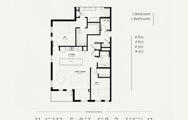 2 beds, 2 baths, 1,479 sqft, $3,850, Unit 910