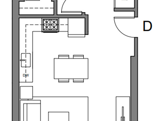 1 bed, 1 bath, 510 sqft, $3,000, Unit 306
