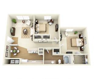 2 beds, 1 bath, 745 sqft, $1,529