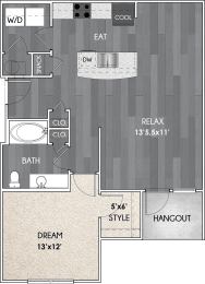 1 bed, 1 bath, 838 sqft, $1,502